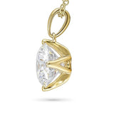 IGI Certified 1/4 to 4 Carat Round Lab Grown Diamond Solitaire Pendant Necklace