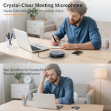 USB Speakerphone, Conference Microphone for Home Office, Omnidirectional Desktop PC Speaker with 360° Voice Pickup