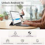 Android 16 Tablet with Keyboard, 11 Inch Tablet with Octa-Core & Gemini AI