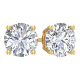 0.25 Carat - 10 Carat Round Cut Lab-Grown Diamond 4-Prong Stud Earrings