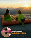LLUAII Camping Sleeping Pad,5.9 Inch Thick Camping Mat with Built in Pillow and Foot Pump,Self Inflating Sleeping Pad for Camping Backpacking（Green