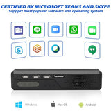 3 in 1 USB Computer Speaker with Microphone, PC Laptop Desktop Conference Speaker with Mic for Smart Home Office and Online Study