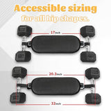 MIUONO Hip Thrust Belt, Dumbbell Hip Thrust Belt for Kettlebells or Grip Plates, Thicker Slip-Resistant Leather Glute Bridge Pad Machine