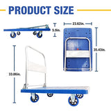 Foldable Push Cart Dolly 660 lbs, Capacity Heavy Duty Moving Platform Trucks Hand Cart with 360
