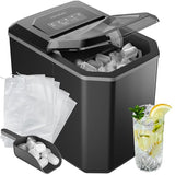 hOmeLabs Countertop Ice Maker – Includes Ice Scoop & 5 Ice Bags, Black Portable Ice Maker for Home/Kitchen/Bar/Dorm/RV