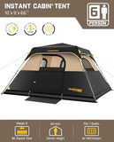 FanttikOutdoor Zeta C6 Pro Camping Tent 6 Person Instant Cabin Tent & FanttikOutdoor Zeta L8 Max Camping Chair