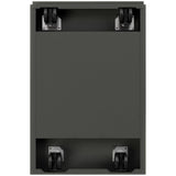 Pemberly Row 20" 2-Drawer Modern Metal Mobile Filing Cabinet, Charcoal Finish