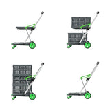 Multi use Functional Collapsible carts | Mobile Folding Trolley | Shopping cart with Storage Crate |