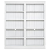 Merax 83" Tall Set of 2 Wood 5-Tier Bookshelf Bookcase with Adjustable Storage Shelves