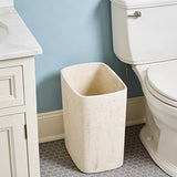 Polytree Natural Travertine Textures Bathroom Trash Can 1.8 Gallon(7 Liter