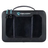 Evolution Fishing Plastix Case – Medium, Waterproof Soft Plastic Lure Storage Box, EVA Structured Interior, Clear Lid, Removable Dividers, Tackle Organizer