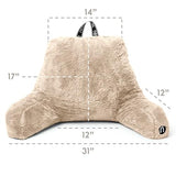 Nestl Fur Reading Pillow with Laptop Lap Desk, Stylish Back Pillow for Sitting Up, Lap Desk