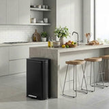 8 Gal Kitchen Trash Can, 30L Recycling or Garbage Bin, Brushed Stainless Steel Waste Basket