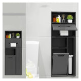 This WallMounted Stainless Steel Storage Shelf for Toilet Paper Trash Bin and ToiletriesPerfect for Kitchen