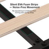 Novilla Queen Bed Frame with Charging Station & LED Lights
