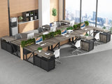 L Shaped Desk with Drawer Cabinet, 63" Executive Computer Desk and lateral File Cabinet, 2 Piece Home Office Furniture (Gray, 63 inches)
