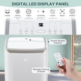 12000 BTU Ultra Silent Portable Air Conditioner, 3-in-1 Remote Control AC with 24-Hour Timer, Cools Up to 550 Sq. Ft. Low Noise/Energy Efficient for Bedrooms, Offices, White