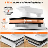 Dual Auto Heat Press Machine for T-Shirts, 360° Swing Away Heat Press with Auto Press Release for Sublimation Pillows
