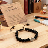 NANYUANZI Cross Bracelet for Men Teens, Inspirational Birthday Gifts for 18th Birthday, Religious Gift for Son,Brother, Grandson