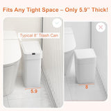 LYNLOO 9L/2.4Gal Touchless Bathroom Trash Can, 0.2s Motion Sensor Auto-Close