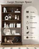 65 Inch Tall Bookshelf with Storage, Floor Standing Modern Style Display Bookcase for Living Room, Office