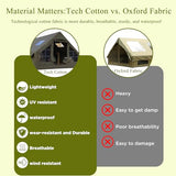 Large Luxury Inflatable Camping Tent, Technology Cotton Canvas Tent for 4-6-8-10-12 People | Breathable and Waterproof Tent with Skylight and Stove Jack, Suitable for Family Camping of 12 ㎡