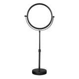 Nicesail Higher Taller Tabletop Makeup Mirror of 8 Inch, 5X Magnified Makeup Mirror Countertop Standing, Height Adjustable, Double Sided Mirror in Matte Black (8 Inch, 5X)…