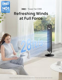 Dreo Smart Tower Fan WiFi Voice Control, Works with Alexa/Google,Floor Standing Bladeless Oscillating Fan with Remote, 6 Speeds, 4 Modes, 12H Timer, for Indoor Bedroom Home Office