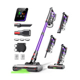 Cordless Vacuum Cleaner 600W 50KPA Powerful Suction 65 Mins Stick Handheld Vacuum Cleaners Green LED Anti-Tangle Brush Aromatherapy 1.8L Dust Cup One-Touch Empty for Carpet/Hardwood/Pet Hair/Car/Stair