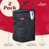 Lusso Gear Spill-Proof Car Trash Can (2.5 Gal, 2 Pack) - Easy to Clean