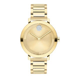 Movado Bold Women's Gold-Plated Crystal-Set Watch