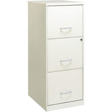 Scranton & Co 18" Deep 3 Drawer Metal Vertical Filing Cabinet