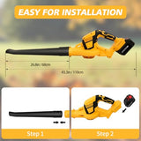 Leaf Blower Cordless, 21V Cordless Blower with 2 x 3.0Ah Battery, 540CFM 140 MPH Battery Powered Leaf Blower, Lightweight Handheld Blower
