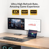 Docking Station KVM Switch 1 Laptop & 2 Desktop PCs, Dual 4K@60Hz Monitors, EDID Emulation, 100W USB-C Charging