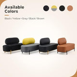OmySalon Waiting Room Bench with Back, 55.1" Office Guest Chair, Chenille Fabric Reception Seating