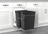 Rev-A-Shelf RV-18KD-18C S Double Pullout Trash Can for Kitchen Cabinets