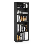 71" Triple Wide Bookshelf, 6 Tier Tall Bookshelf, Large Arched Bookcase with Curved Baffle