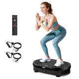 HTM Vibration Plate Exercise Machine with 120 Speed Levels, 9 Program Modes and Remote Control - 15 Min Timer, 300 lbs Capacity Vibrate Stand Shake Board