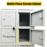 Storage Cabinet Lockers, Cell Phones Cabinet Box with Door Locks and Keys for Office Classroom Supermarket