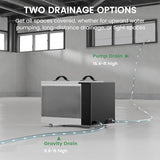 Waykar 125 Pint Crawl Space Dehumidifier with Pump & Drain Hose for Basements