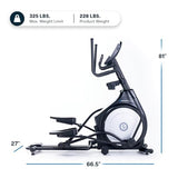Echelon - Elliptical Exercise Machine | Work Out Equipment for Home Gym | ‎Magnetic Resistance Mechanism | 20 Stride with Single Rail Design | Pre-Programmed LCD Monitor | Convenient Tablet Holder Echelon