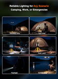 Rechargeable Telescopic Camping Light, 15000mAh Collapsible Lantern with 270° Rotation & Dimming, Portable Flashlight, Waterproof Tent Light for Outdoor Camping, Hiking, Barbecue, Fishing & Emergency