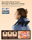 Beleduc Neck and Shoulder Massager with Soothing Heat,FSA Eligible, Cordless Neck Back Massager, Upgrad 4D Shiatsu Deep Kneading Massage for Back Shoulder