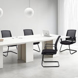 Office Guest Chair with Lumbar Support and Mid Back Mesh Space Air Grid Series for Reception
