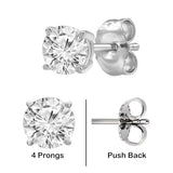 Belacqua Lab Grown Diamond Stud Earrings in 14K White Gold
