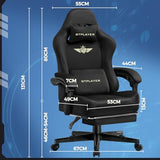 GTPLAYER Gaming Chair Fabric with Pocket Spring Cushion, High Back Ergonomic Computer Chair, Black