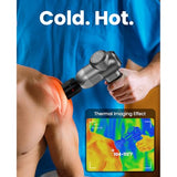 Pro Massage Gun with Heat and Cold Therapy, Mini Massager Gun Deep Tissue, Heated Professional Electric Back Massager for Athletes BOB AND BRAD