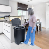20 Gallon Trash Can - Plastic Kitchen Waste Bin with Odor Protection of Lid