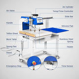 MechMaxx 20x24 Inch (50x60cm) Commercial Pneumatic Dual Platen Heat Press Auto Lift Sublimation Transfer Machine