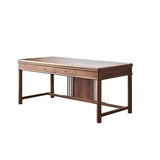 SONGCHAO Corner Desk Black Walnut Chinese Style Home Study Desk